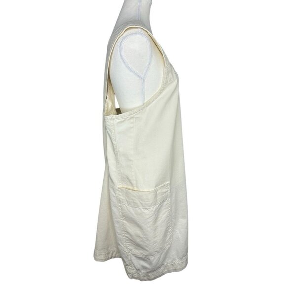Everlane‎ Women's Bone The Cross Back Canvas Apron Mini Dress L/C40 - Picture 2 of 15